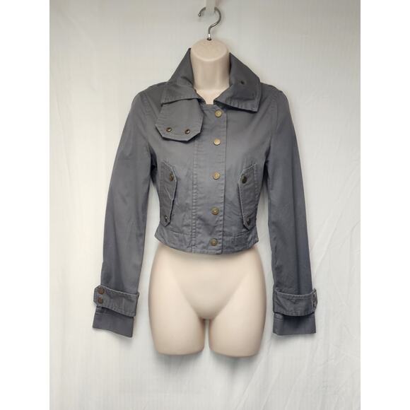 BCBGMAXARIA Long Sleeve Motorcycle Jacket Color Gray Size XXS - Picture 2 of 15